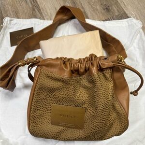 Gucci rare vintage drawstring bag